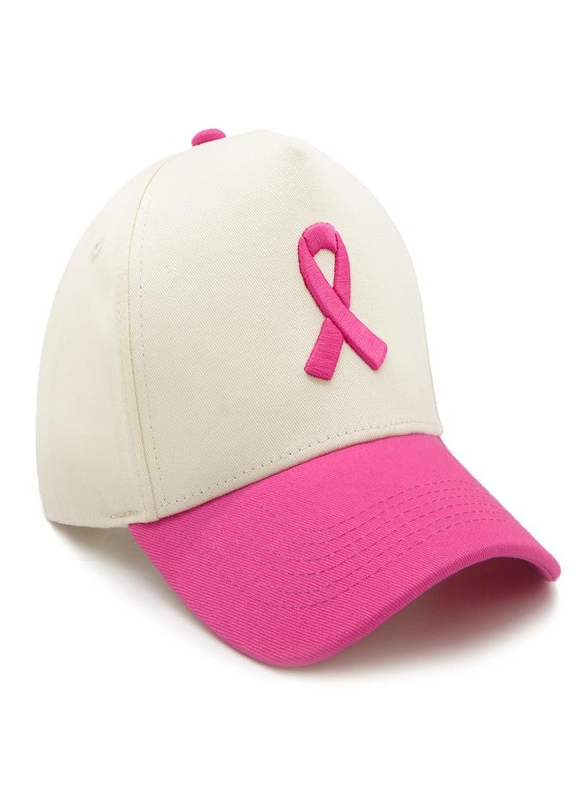 HAFOUXIGM Breast Cancer Awareness Hat for Woman with Pins, Breast Cancer Awareness Accessories, Pink Ribbon Embroidered Baseball Cap - Image 4